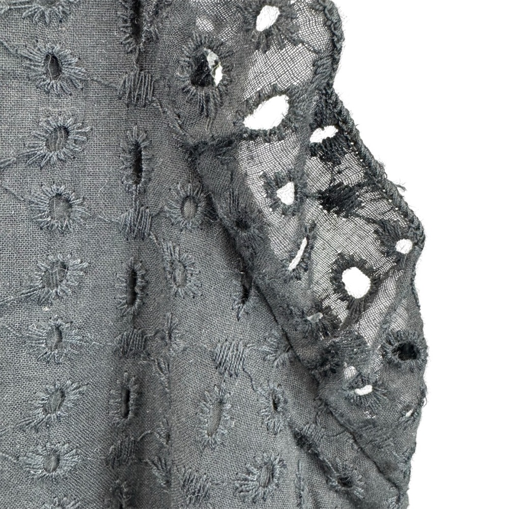 New black eyelet v-neck dress romper with shorts underneath size Small - Picture 10 of 16